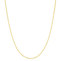 14kt Yellow Gold Cable Chain with Diamond-Cut Finish, adjustable 16–18 in, Lobster Clasp, Made in Italy