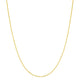14kt Yellow Gold Cable Chain with Diamond-Cut Finish, adjustable 16–18 in, Lobster Clasp, Made in Italy