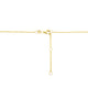 14k yellow gold cable chain, diamond-cut finish, adjustable 16–18 inches, lobster clasp, 3.1 g, made in Italy.