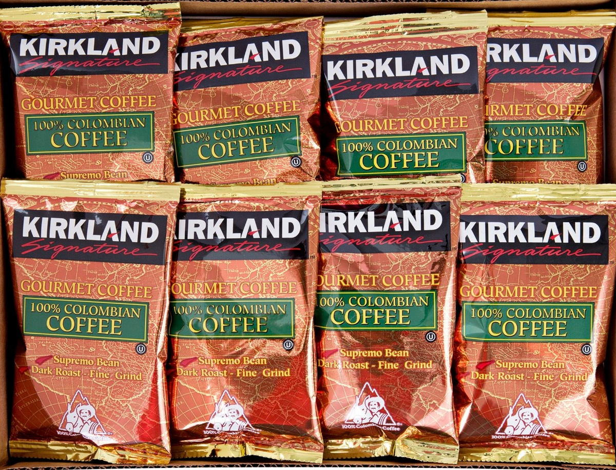 Kirkland Signature 100% Colombian Coffee, Dark Roast, 1.75 oz, 42-count