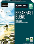 Kirkland Signature Coffee Organic Light Roast K-Cups Pod  - 120 Count (4054238)