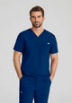 ScrubZone Womens Size Medium V-Neck Scrub Top Style 71221 NWT color BLUE