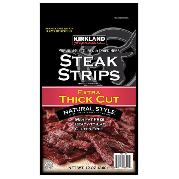 Kirkland Signature Steak Strips Extra Thick Cut, 2 Pack (12 oz Bag)