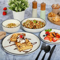 Gibson Home Oslo 16-Piece Porcelain Dinnerware Set, Service for 4 – White Plates