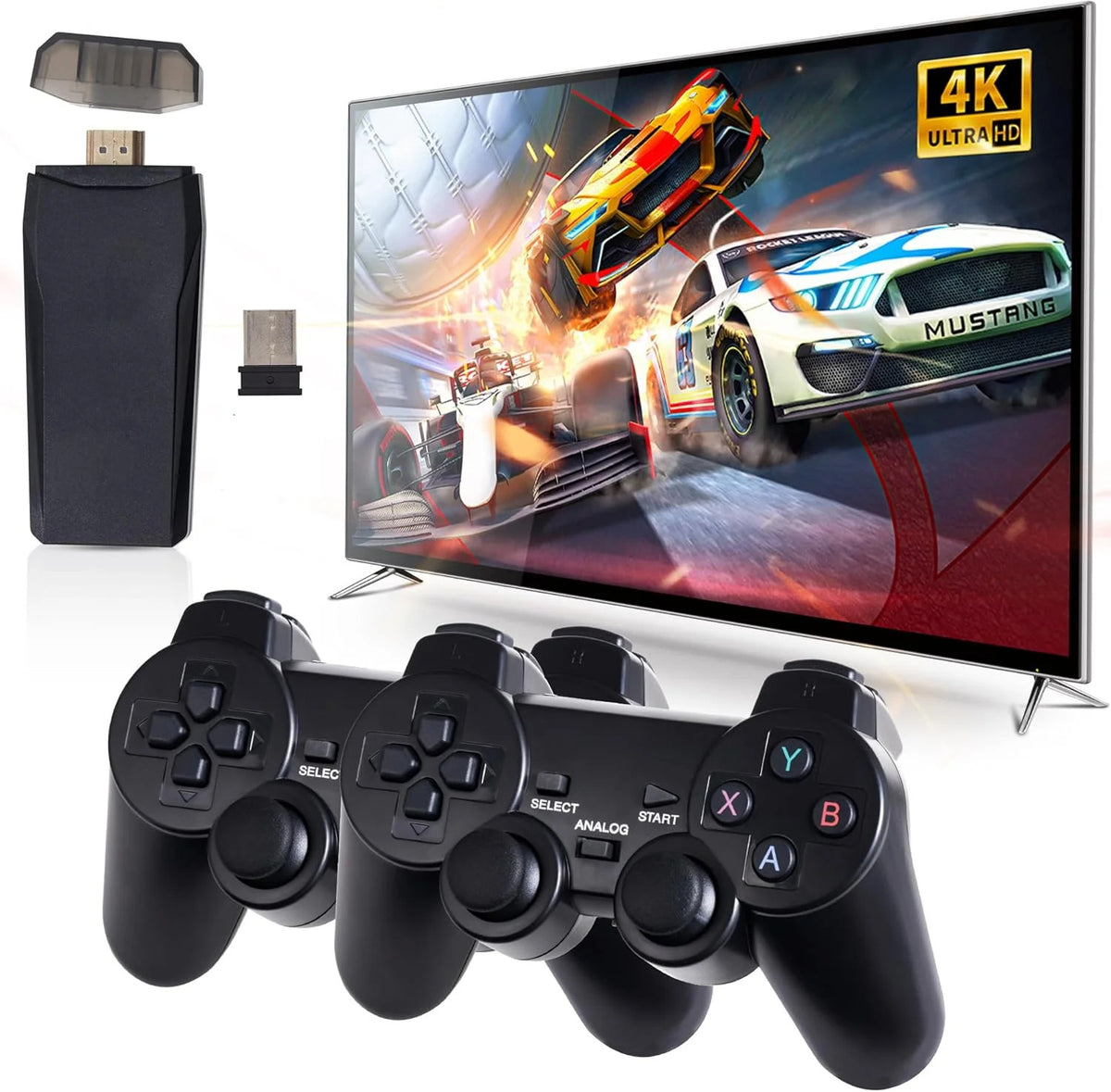 Wireless Retro Game Console, Retro Gaming Console with Built-in 9 Emulators,
