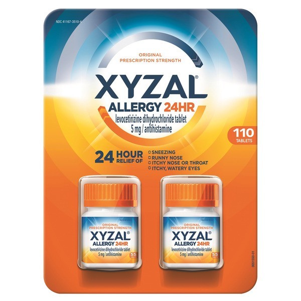 Xyzal Allergy 24 Hour Antihistamine 5 mg., 110 Tablets, EXP 11/27