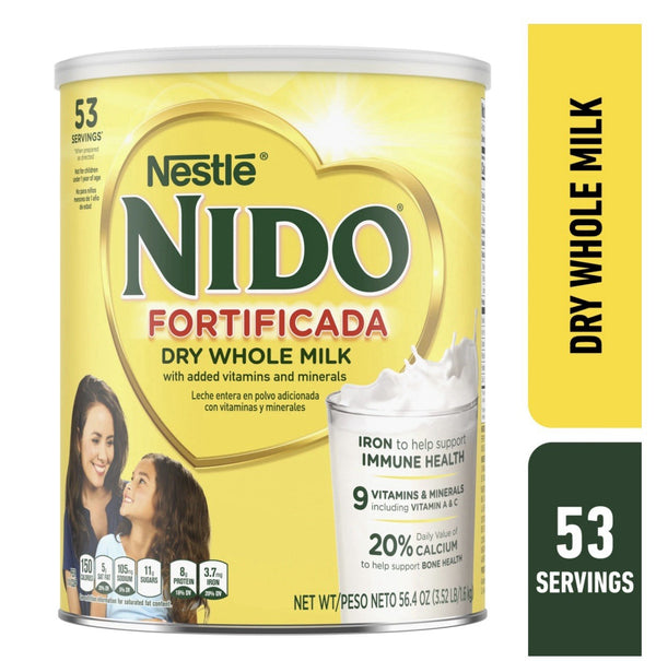 Nido Fortificada Powdered Drink Mix Dry Whole Milk Powder with Vitamins.