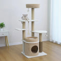Catry Pasadena 54 inch Cat Tree, With 5 Levels and Condo, Beige 