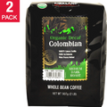 Kirkland Signature Organic Colombian Decaf Whole Bean Coffee, 2 Lbs