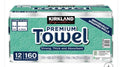 Kirkland Premium Towel,2-Ply,160 Sheets,12 individually Wrapped Rolls