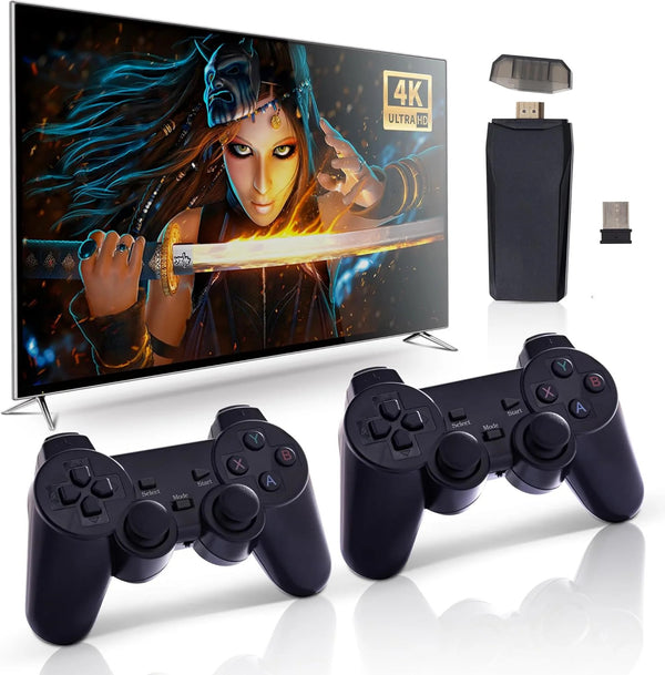 Wireless Retro Game Console, 25000+ Games Built-in, 4K HDMI Output, 9