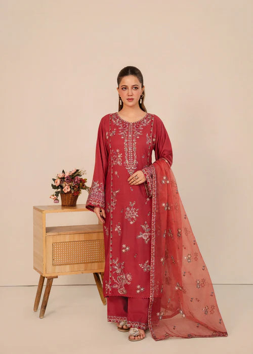 Pakistani elegant organza suit-free shipping