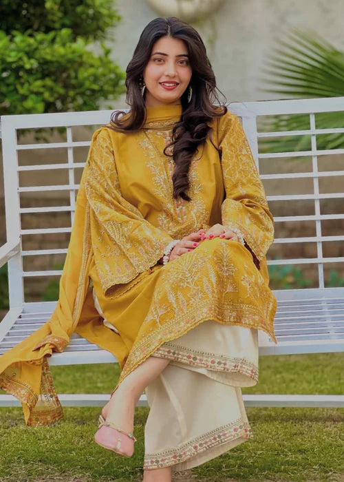 Rasnah Zayra - 3 PC Embriordered suit-free shipping